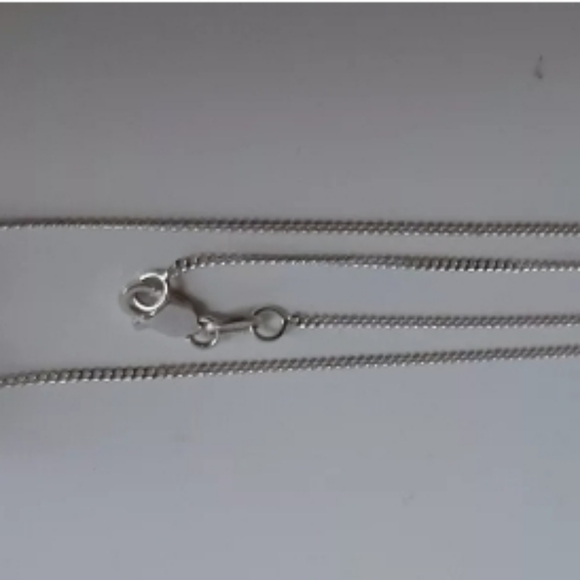 Sterling Silver Diamond Ribbon Heart Slider Pendant Necklace 16" Long 7.4 Grams - Picture 4 of 6